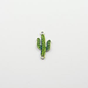 Metallic Motif Cactus Enamel Green