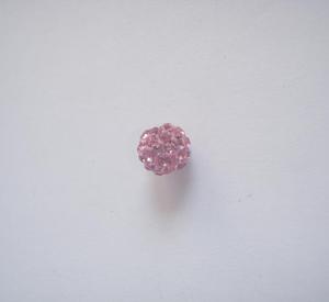 Χάντρα με Στρας Ροζ (1.2x1.2cm)
