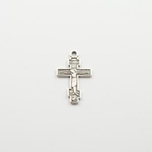 Metallic Cross Silver Jesus