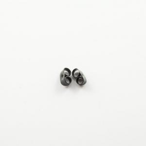 Steel Earring Clasps Black