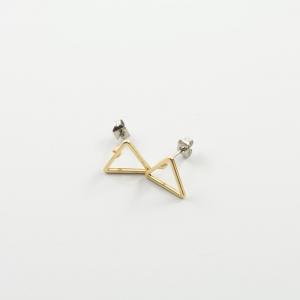 Metallic Earrings Triangle Gold