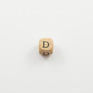 Wooden Letter Cube "D"
