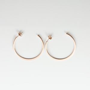Earrings Hoops Pink Gold 4.6cm
