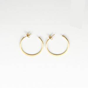 Earrings Hoops Gold 3.6cm