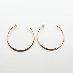 Earrings Hoops Pink Gold 5.6cm