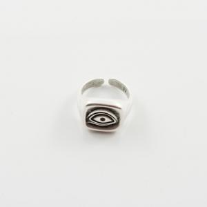Metallic Ring Eye  Realistic Silver