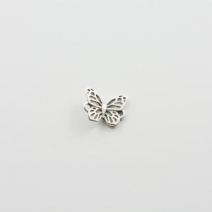 Metallic Motif Butterfly Silver