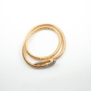 Metallic Necklace Gold Snake