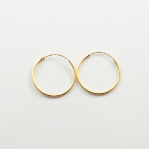 Silver Hoops Gold 0.1x2.4cm