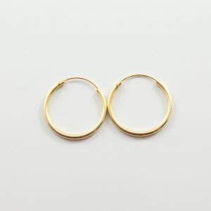 Silver Hoops Gold 0.2x2.4cm