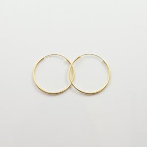 Silver Hoops Gold 0.1x3.1cm