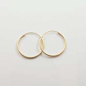 Silver Hoops Gold 0.2x3.5cm