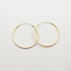 Silver Hoops Gold 0.1x4cm