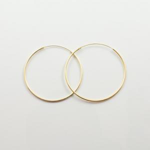 Silver Hoops Gold 0.1x4.9cm