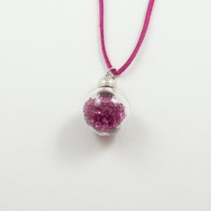 Necklace Bottle Beads Purple