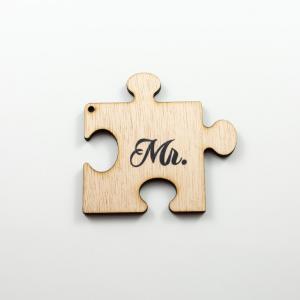 Wooden Puzzle Piece Mr.