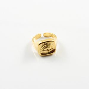 Metallic Ring Eye Realistic Gold-Plated