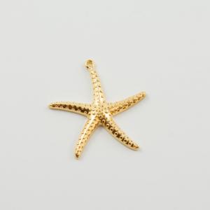 Metallic Hanged Starfish Gold