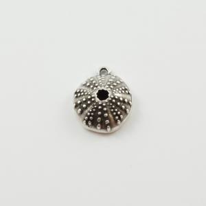 Metallic Sea Urchin Silver 1.8x1.5cm