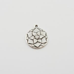 Metallic Pendant Flower Silver