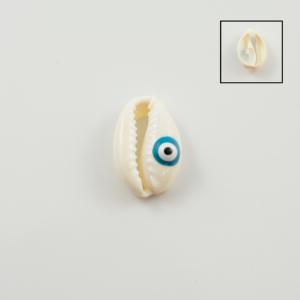 Decorative Shell White Eye Blue
