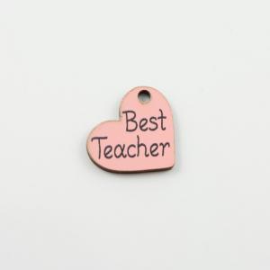 Ξύλινη Καρδιά "Best Teacher"
