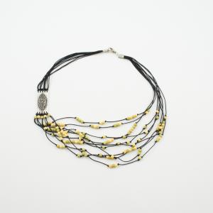 Κολιέ Μάτια Χάντρες Μαύρο