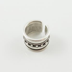 Metallic Ring Circles Silver