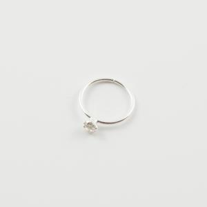 Κρίκος Μύτης Ασήμι Ζιργκόν 10mm