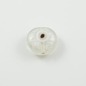 Glass Eye Bead White 18mm