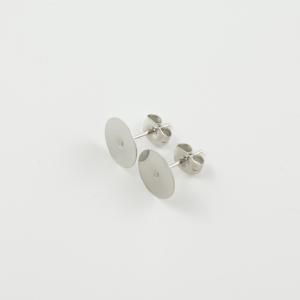 Earrings Bases Silver 10mm