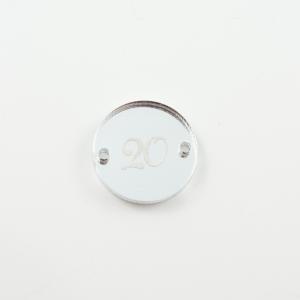 Acrylic Round Motif 20 Silver