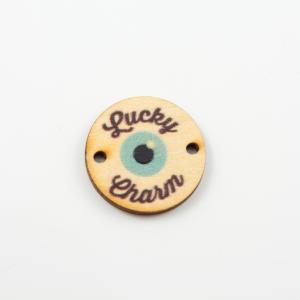 Wooden Motif Eye "Lucky Charm"