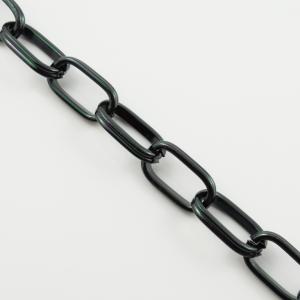 Aluminum Chain Oval Black 25.3mm