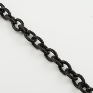 Aluminum Chain Grained Black 14.8mm