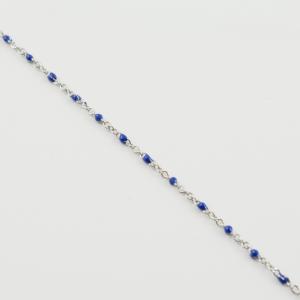 Rosary Blue Steel Silver