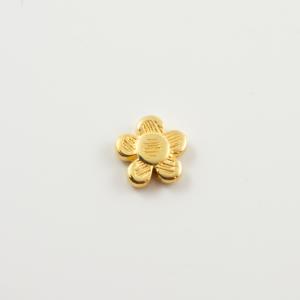 Metallic Bead Flower Gold