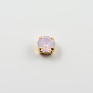 Bezel Gold Crystal Pink Opal