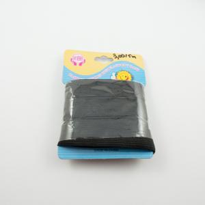 Rubber for Clothes Flat Black 2cm