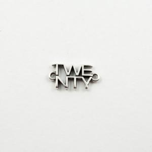 Metallic Motif "TWENTY" Silver