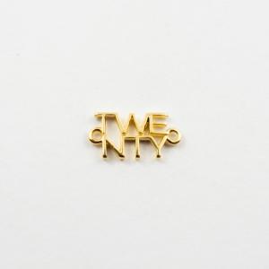 Metallic Motif "TWENTY" Gold