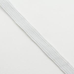 Rubber for Clothes White Flat 11mm