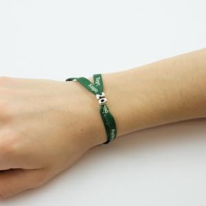 Bracelet Ribbon Wishes Green 20