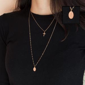 Necklace Chain Virgin Mary Rose Gold