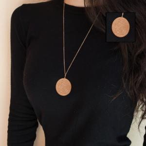 Necklace Chain Phaistos Disc Rose Gold
