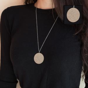 Necklace Chain Phaistos Disc Silver