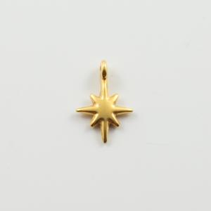 Μεταλλικό Άστρο Χρυσό 1x1.5cm