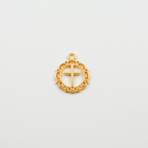 Round Motif Cross Gold