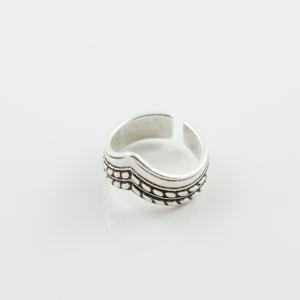 Metallic Ring Pointy Silver