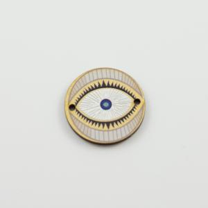Wooden Eye Circle White 2.2cm
